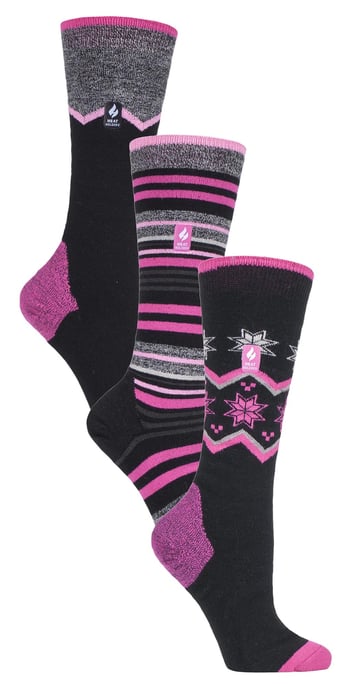 3 Pares Surtidos Multipack Ultra Lite Calcetines de Esquí para Mujer | Calcetines Térmicos | Calcetines Funky Retro hasta la Rodilla - Mix 2 - Image 1