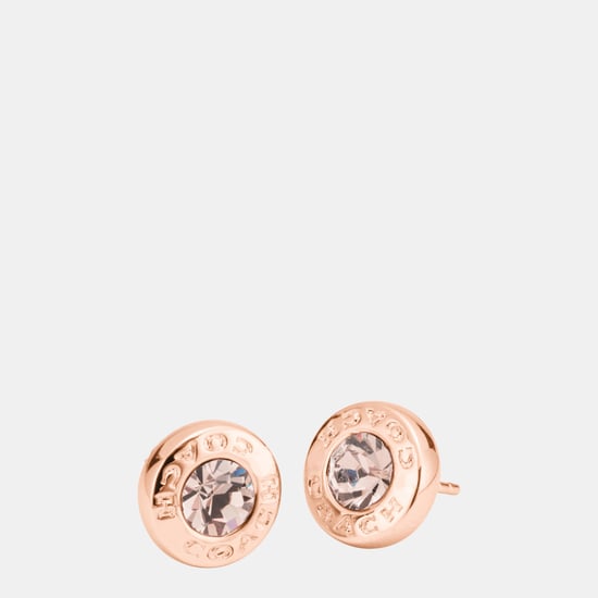 Open Circle Stone Stud Earring bag - Image 1