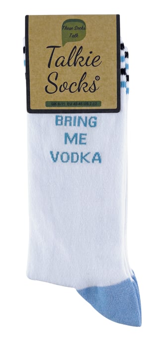 TALKIE SOCKS - Calcetines de algodón unisex Bring Me Beer & Vodka - Image 2