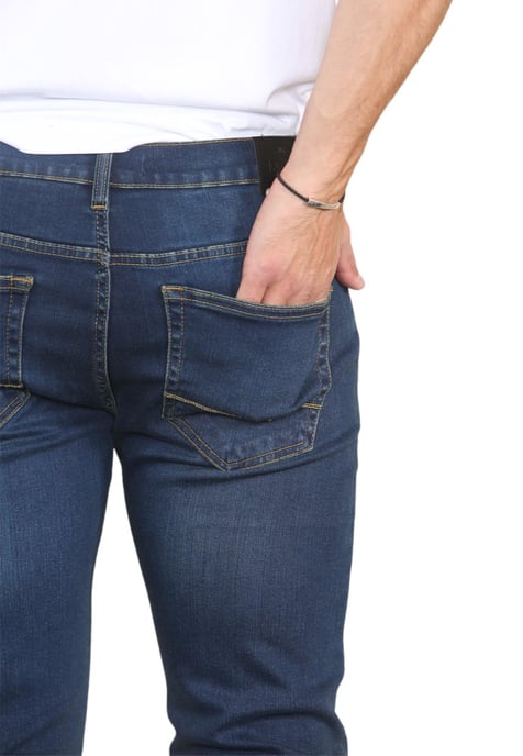 MYT Vaqueros de pierna recta para hombre Denim hiperelástico en azul oscuro - Image 5