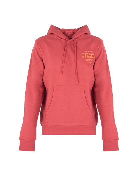 Diesel Saloon Sound Lab Logo sudadera con capucha roja - Image 1