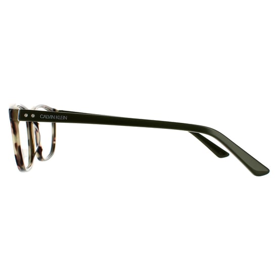 Montura de gafas de sol cuadradas para hombre Calvin Klein con estampado de tortuga - Image 3