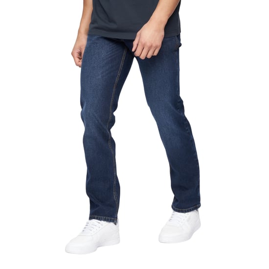 Crosshatch Mens Chas Straight Jeans (Dark Wash) - Image 3