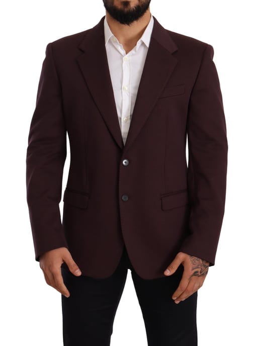 Blazer ajustado de algodón morado para hombre de Dolce & Gabbana - Image 1