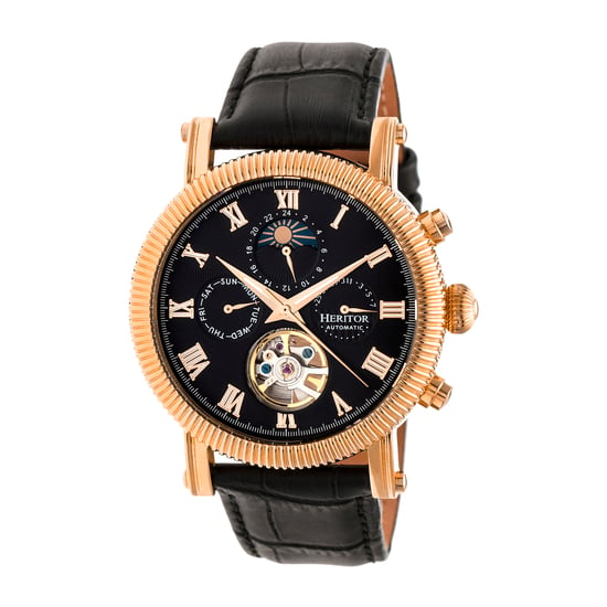 Reloj Heritor Automático Winston Semi-Esqueleto con Correa de Piel - Image 1