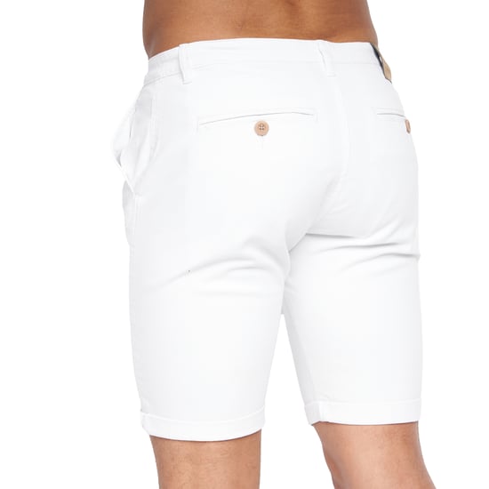 Crosshatch Mens Sinwood Chino Shorts (White) - Image 2