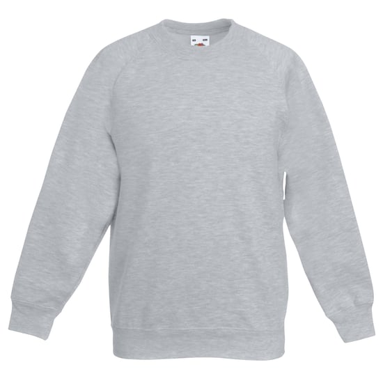 Fruit Of The Loom Childrens Unisex Raglan Sleeve Sweatshirt (Heather Grey) - Image 1