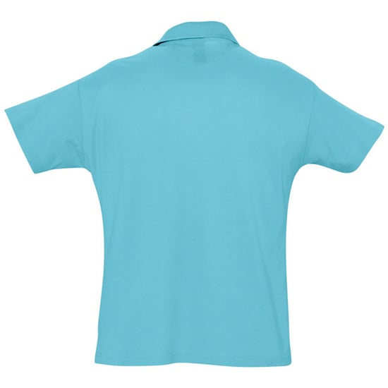 SOLS Mens Summer II Pique Short Sleeve Polo Shirt (Blue Atoll) - Image 2
