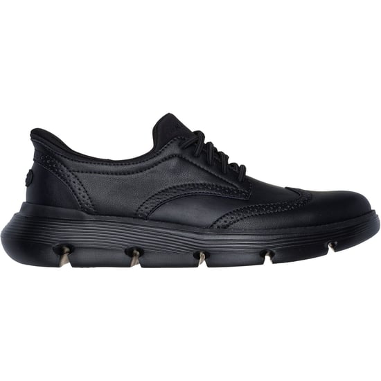 Skechers Garza Sully Leather Men's Black Lace-Up Shoes - Image 5