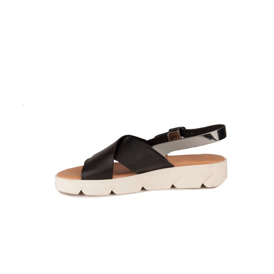 Confortable wedge sandal Purapiel in Black