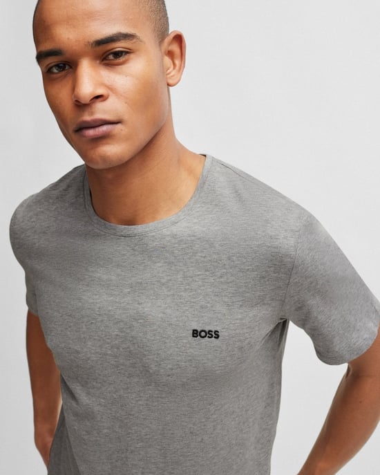 BOSS Orange Mix & Match Mens Stretch-Cotton Regular Fit T-Shirt with Logo Detail NOS - Image 2