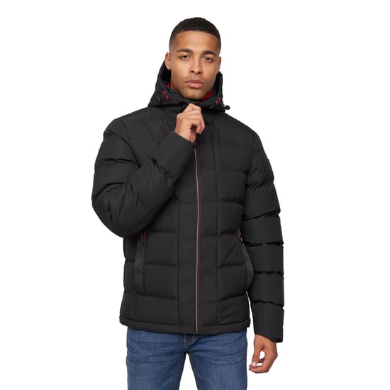 Crosshatch Mens Kampnew Embossed Jacket (Black) - Image 1