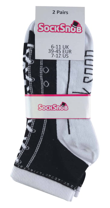 Sock Snob - 2 Pares Calcetines Unisex Adultos que parecen Zapatos - Image 2