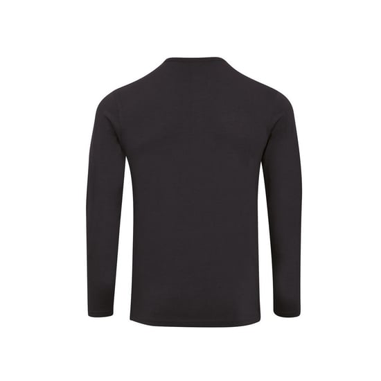 Premier Mens Long John Roll Sleeve T-Shirt (Black) - Image 2