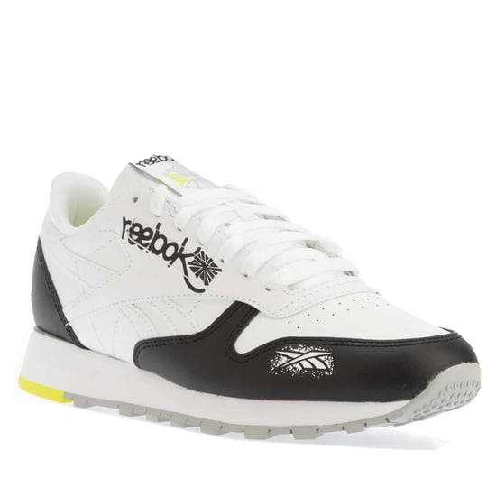 Men's Reebok Classic Leather Shoes in White Black