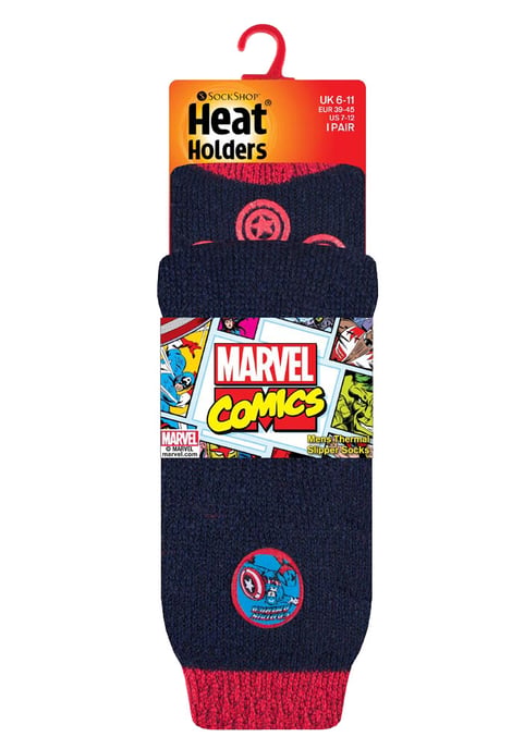 Heat Holders - Calcetines térmicos para hombre con temática de cine y TV - Capitán América - Image 2