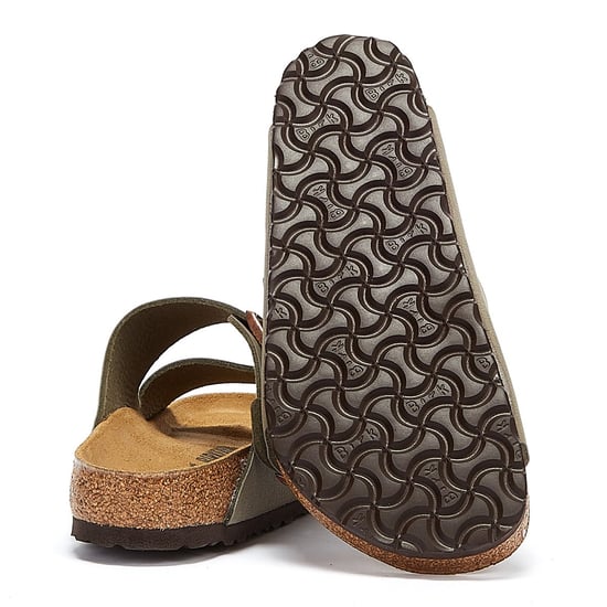 Mens Womens Birkenstock Arizona Birko Flor Nubuck Stone Sandals - (Grey) - Image 4