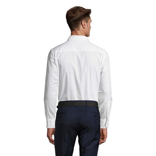 SOLS Mens Brighton Stretch Long-Sleeved Business Shirt (White) - Image 2