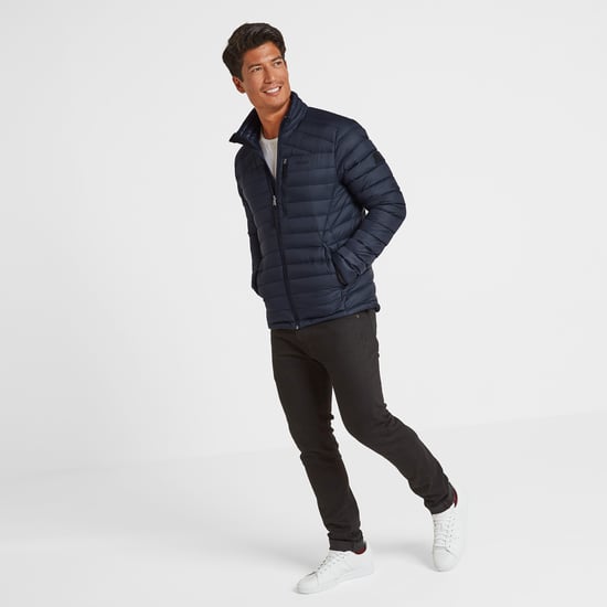 Drax Mens Funnel Down Jacket Navy