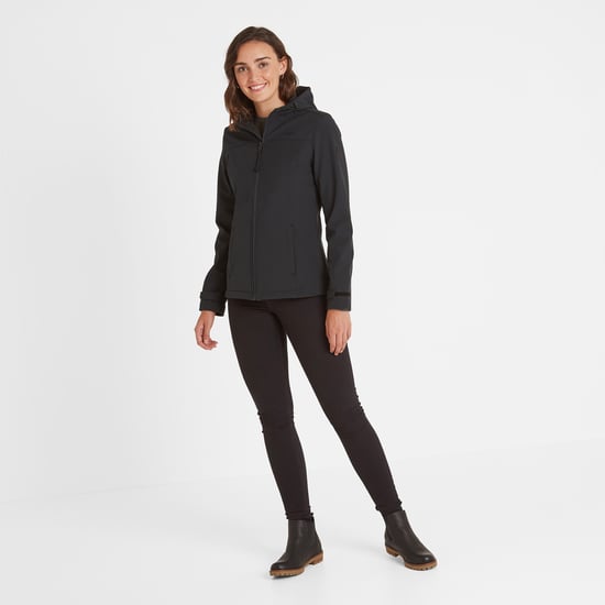 Keld Womens Softshell Hoodie Black - Image 3