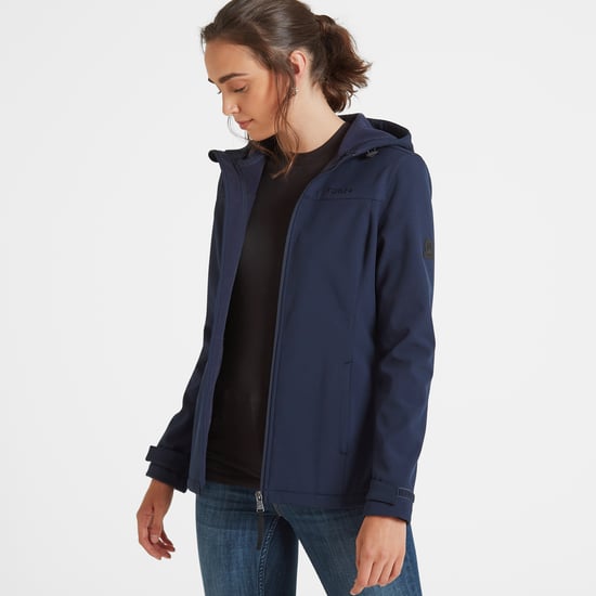 Keld Womens Softshell Hoodie Navy - Image 1
