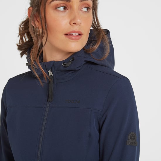 Keld Womens Softshell Hoodie Navy - Image 3