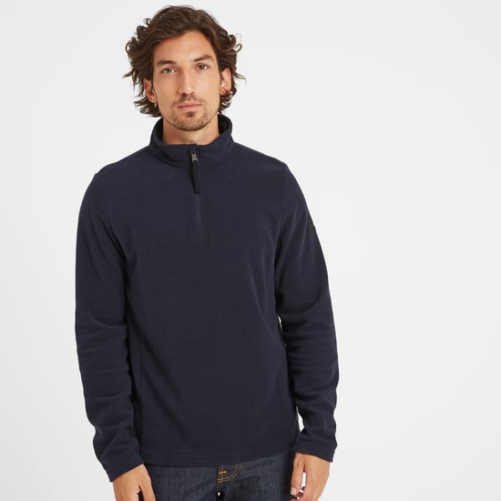 Shire Mens Fleece Zipneck Navy