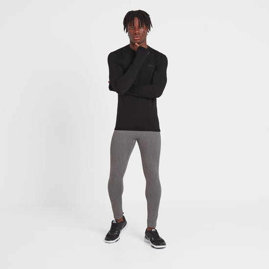 Snowdon Mens Thermal Crewneck Black