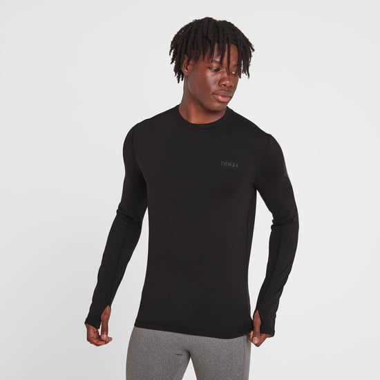 Snowdon Mens Thermal Crewneck Black