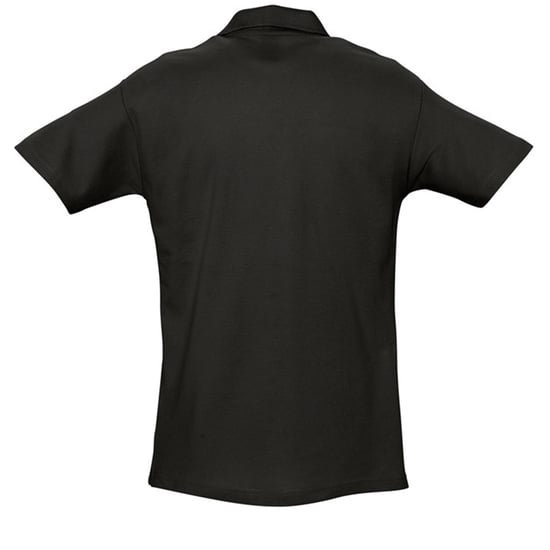 SOLS Mens Spring II Short Sleeve Heavyweight Polo Shirt (Black) - Image 2