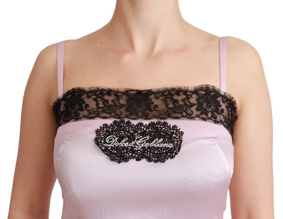 Blusa sin mangas de encaje negro de seda para mujer de Dolce & Gabbana - Image 2