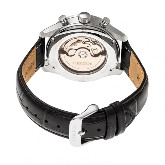 Heritor Automatic Benedict Leather-Band Watch w/ Day/Date