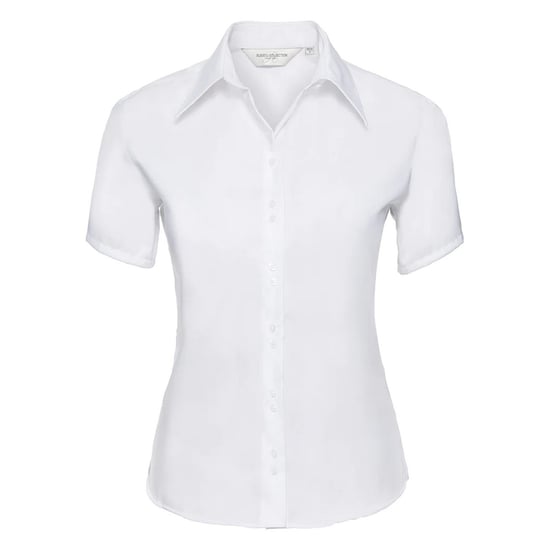 Russell Collection Womens/Ladies Ultimate Non-Iron Short-Sleeved Shirt (White) - Image 1