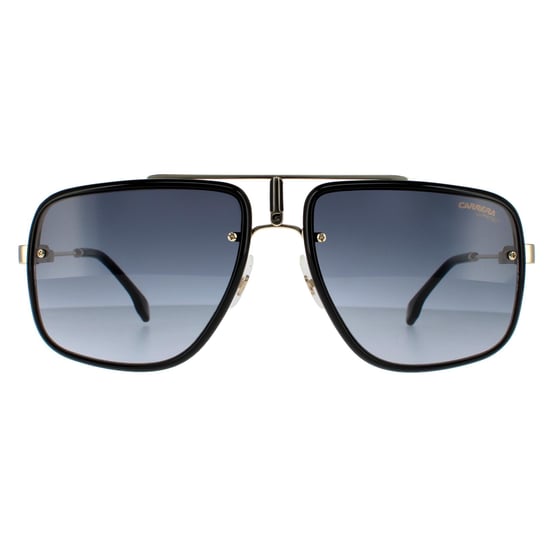 Gafas de sol Carrera Aviator para hombre en oro, negro y gris degradado - Image 1