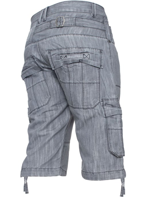 Pantalones cortos vaqueros Enzo Cargo Combat para hombre - Image 2