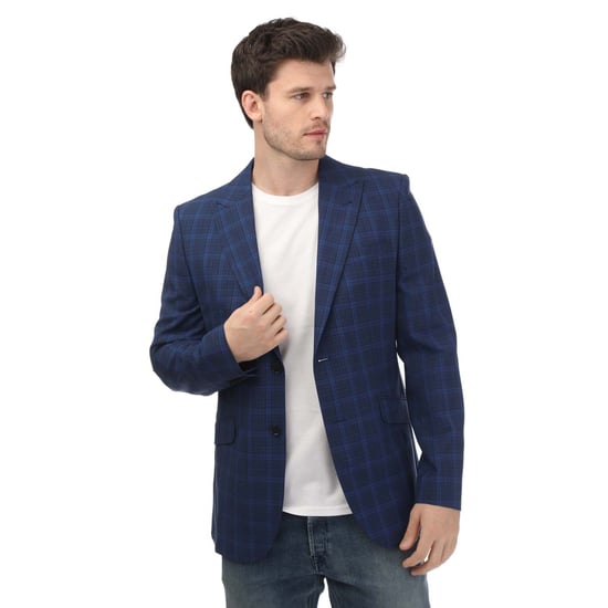 Men's Ted Baker Apolloj Slim Fit Wool Silk Blazer Jacket in Blue