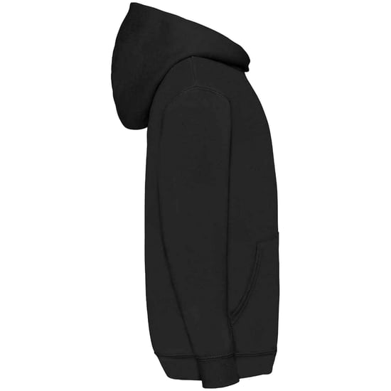 Fruit Of The Loom Kids Unisex Classic 80/20 Hoodie (Black) - Image 3
