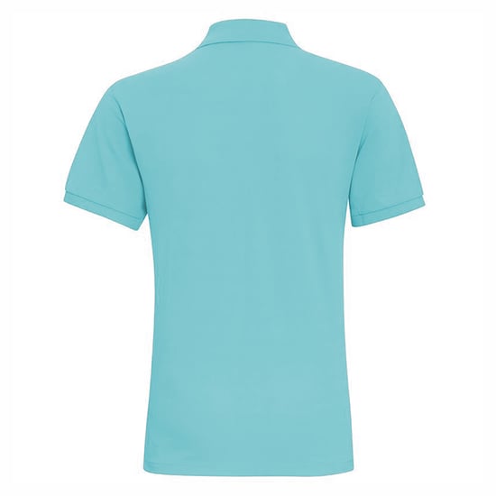 Asquith & Fox Mens Plain Short Sleeve Polo Shirt (Bright Ocean) - Image 2