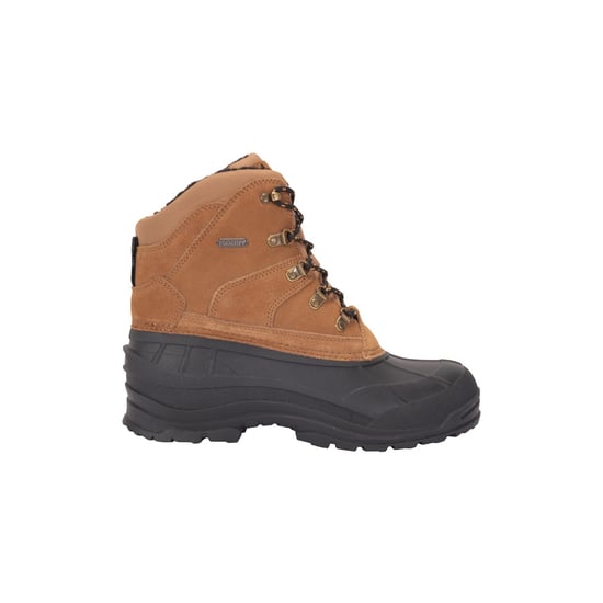 Mountain Warehouse Mens Range Cow Suede Snow Boots (Dark Beige) - Image 3