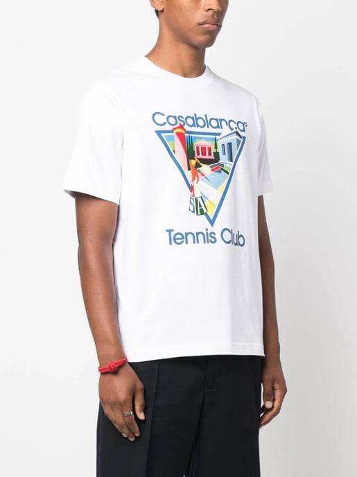 Camiseta Casablanca La Joueuse Tennis Club en blanco - Image 5