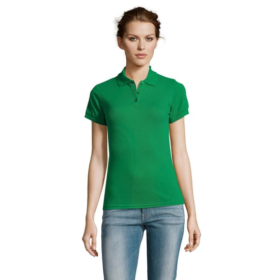 SOLs Womens/Ladies Prime Pique Polo Shirt (Kelly Green)