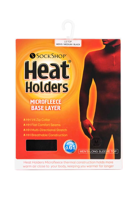 Heat Holders - Hombres 1/4 Zip Microfleece térmica de manga larga Top - Image 2
