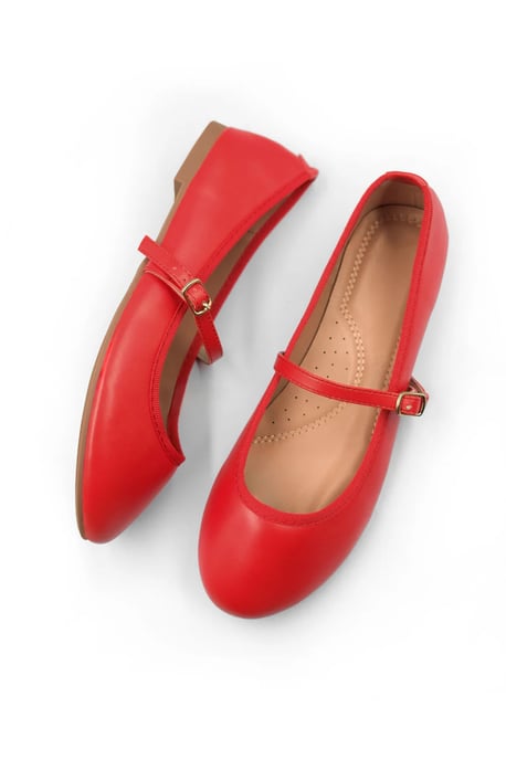 Wheres That From Womens 'Josie' Wide Fit Ballerina Flats With Strap Detail