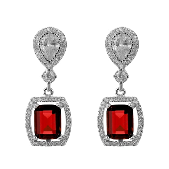 Orphelia 'Enora' Women's 925 Sterling Silver Set: Necklace + Earrings + Ring - Silver SET-7426/RU - Image 2