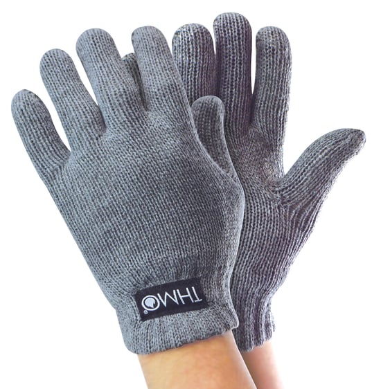 Guantes de invierno para niños con Thinsulate | THMO | Guantes térmicos de punto para niños y niñas - Gris - Image 1