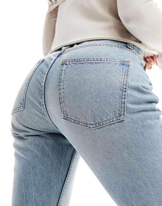 ASOS DESIGN Hourglass 90s straight jeans in blue