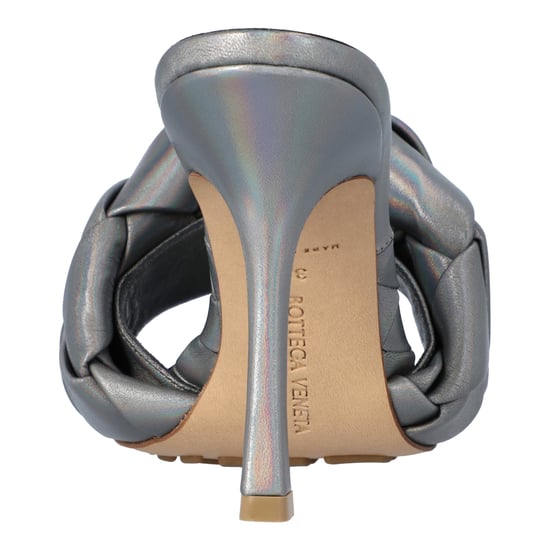 Bottega Veneta Metallic grey Lido Mules - Image 3