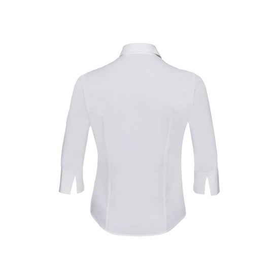 Russell Collection Womens/Ladies Easy-Care Fitted 3/4 Sleeve Formal Shirt (White) - Image 2