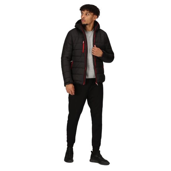 Regatta Mens Navigate Thermal Padded Jacket (Black/Classic Red)