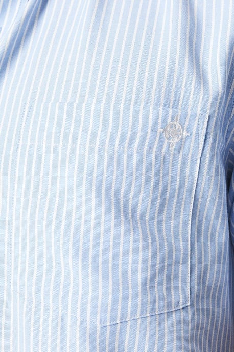 Oxford Fine Stripe Short Sleeve Shirt